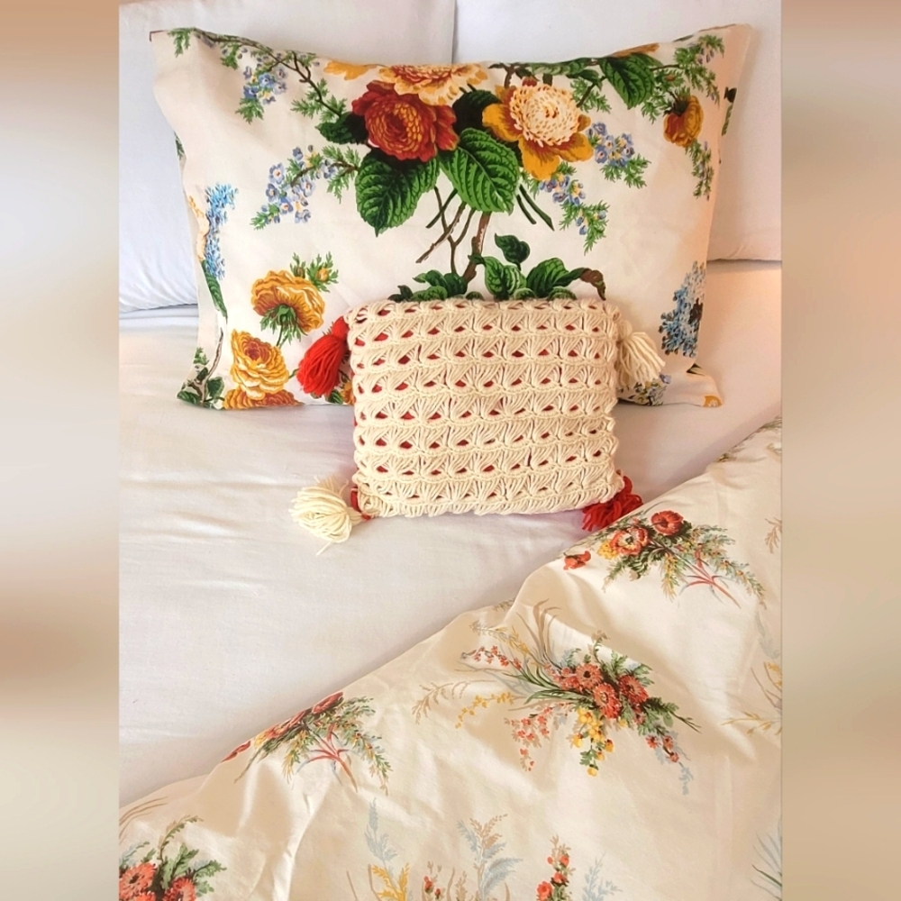 VINTAGE Single/Twin Sz Top Sheet  By Sears Roebuck & Co. W/1 Case